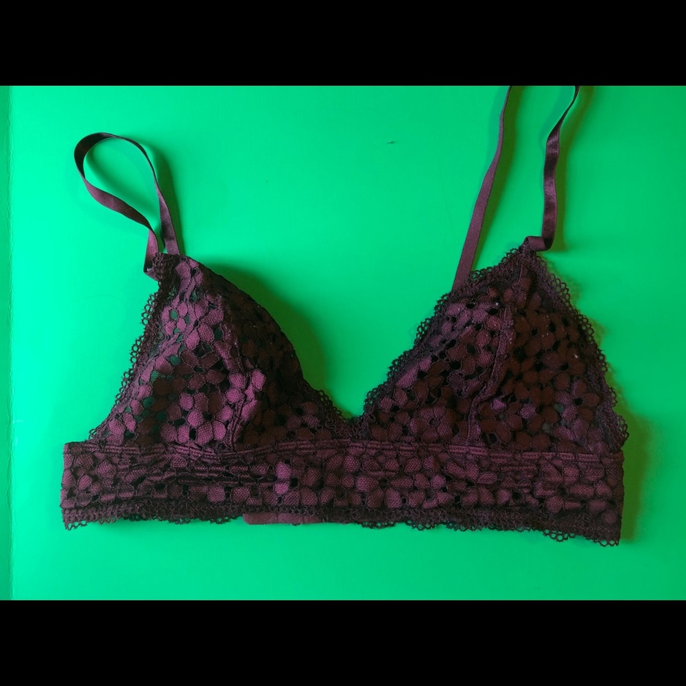 ❤️ Monki Maroon Burgundy Lace bralette
